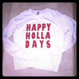 Happy holla days pajama top